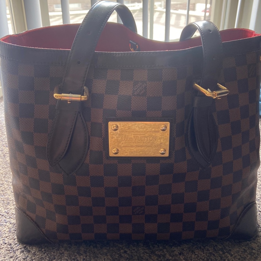 Louis Vuitton Brown Checkered Tote Bag